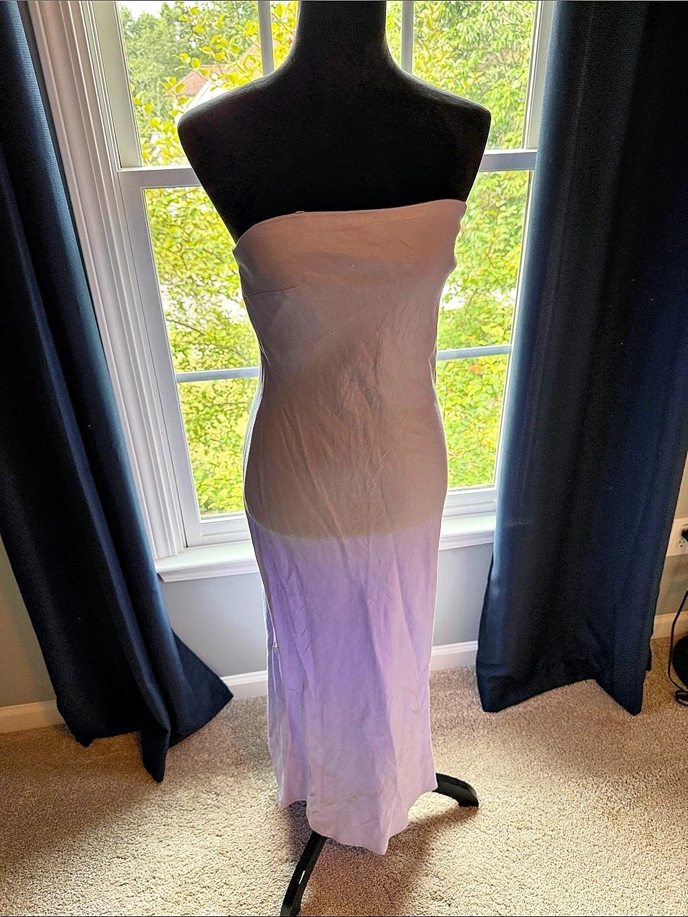 Anthropologie Strapless Maxi Dress in lavender Size XS NWT - Tilda - Picture 2 of 14